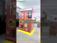 Pagamento con carta Automazione completa Dispenser di succo di frutta naturale Macchinario venditore di succo d'arancia fresco