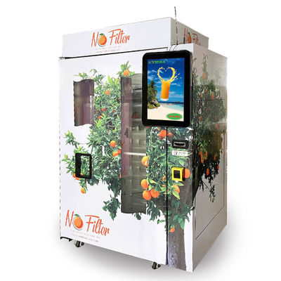 distributore automatico fresco del succo d'arancia dell'itinerario di Internet 4G con il sistema automatico del cambiamento